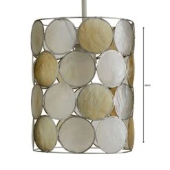 Capiz Champagne Easy Fit Pendant -Lighting Heaven 1000003740 alt04