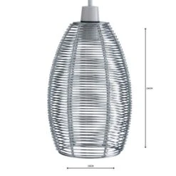 Dunelm Cigar Wire Silver Easy Fit Pendant -Lighting Heaven 1000011016 alt04
