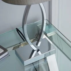 Dunelm Como Table Lamp Chrome Shade 10 Dunelm Como Table Lamp Chrome Shade -Lighting Heaven 1000011023 alt02