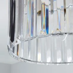 Acrylic Prism Chrome Easy Fit Pendant -Lighting Heaven 1000028905 alt02