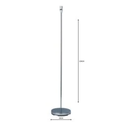 Dunelm Stem Chrome Floor Lamp Base -Lighting Heaven 1000044867 alt04
