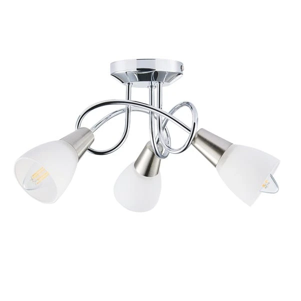 Dunelm Smithson 3 Light Chrome Ceiling Fitting 7 Dunelm Smithson 3 Light Chrome Ceiling Fitting - Image 5