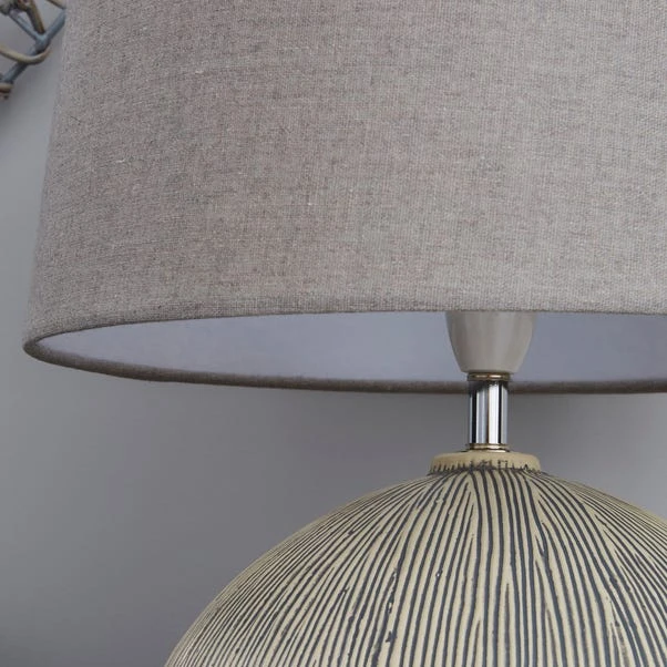 Dunelm Dahlia Scratched Resin Grey Table Lamp 6 Dunelm Dahlia Scratched Resin Grey Table Lamp - Image 4
