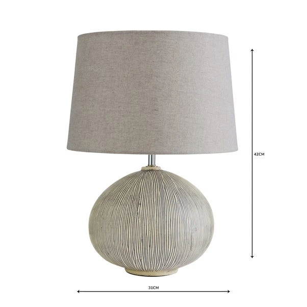 Dunelm Dahlia Scratched Resin Grey Table Lamp 7 Dunelm Dahlia Scratched Resin Grey Table Lamp - Image 5