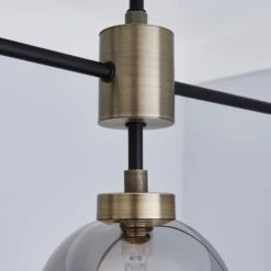 Dunelm Tanner 3 Light Black Bar Ceiling Fitting -Lighting Heaven 1000076102 alt02