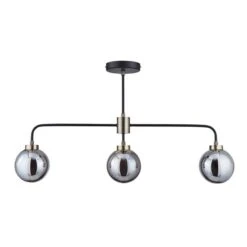 Dunelm Tanner 3 Light Black Bar Ceiling Fitting -Lighting Heaven 1000076102 alt05