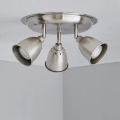 Masterlite Filbert 3 Light Hammered Chrome Spotlight -Lighting Heaven 1000081732 alt01