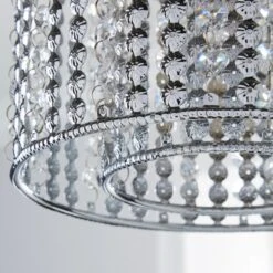 Dunelm Monica Chrome Easy Fit Pendant -Lighting Heaven 1000084153 alt02