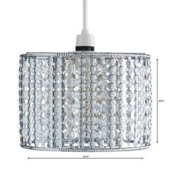 Dunelm Monica Chrome Easy Fit Pendant -Lighting Heaven 1000084153 alt04