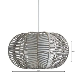 Dunelm Weave Wicker Natural Easy Fit Pendant 9 Dunelm Weave Wicker Natural Easy Fit Pendant -Lighting Heaven 1000084217 alt04