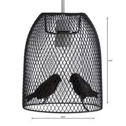 Livry Bird Grey Easy Fit Pendant -Lighting Heaven 1000111889 alt04