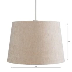 Dunelm Mons Chenille Lamp Shade 31cm Natural 9 Dunelm Mons Chenille Lamp Shade 31cm Natural -Lighting Heaven 1000111984 alt04