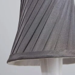 Dunelm Twisted Pleat Candle Lamp Shade 12cm Grey -Lighting Heaven 1000112157 alt02