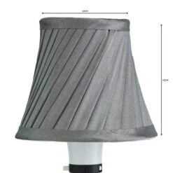 Dunelm Twisted Pleat Candle Lamp Shade 12cm Grey -Lighting Heaven 1000112157 alt04