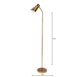 Dunelm Kurtis Gold Floor Lamp -Lighting Heaven 1000119708 alt04