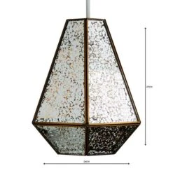 Dunelm Bemus Mercury Glass Easy Fit Pendant -Lighting Heaven 1000119709 alt04
