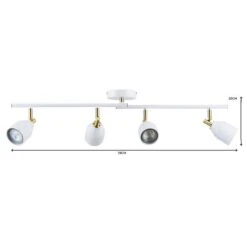 Dunelm Clio 4 Light White Spotlight Bar 12 Dunelm Clio 4 Light White Spotlight Bar -Lighting Heaven 1000119712 alt06