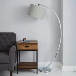 Dunelm Meson Chrome Floor Lamp 9 Dunelm Meson Chrome Floor Lamp -Lighting Heaven 1000119786 alt01