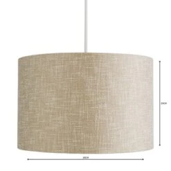 Dunelm Boucle Lamp Shade 35cm Natural -Lighting Heaven 1000119841 alt04