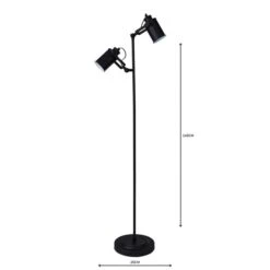 Dunelm Healy 2 Light Black Floor Lamp 12 Dunelm Healy 2 Light Black Floor Lamp -Lighting Heaven 1000119857 alt04