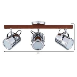 Dunelm Carlton 3 Light Chrome Spotlight Bar -Lighting Heaven 1000119862 alt06