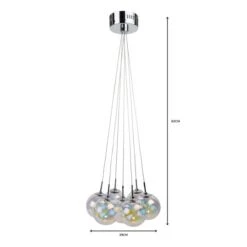Dunelm Elmira 7 Light Bubble Glass Cluster Ceiling Fitting 13 Dunelm Elmira 7 Light Bubble Glass Cluster Ceiling Fitting -Lighting Heaven 1000119872 alt06