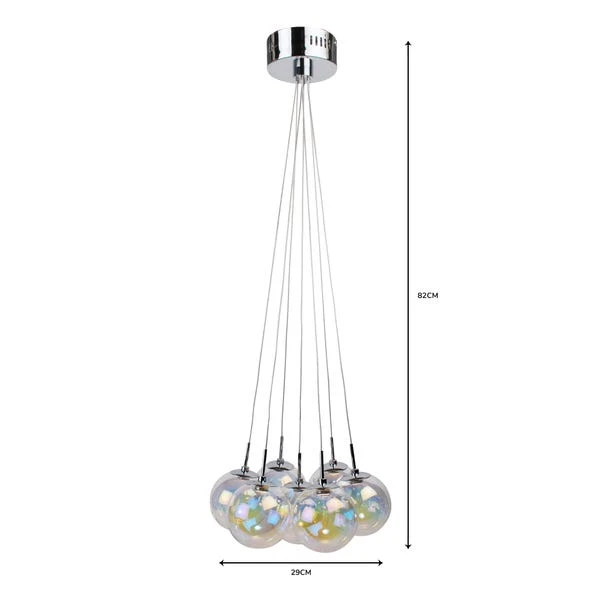 Dunelm Elmira 7 Light Bubble Glass Cluster Ceiling Fitting 8 Dunelm Elmira 7 Light Bubble Glass Cluster Ceiling Fitting - Image 6