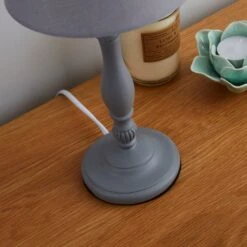 Dunelm Tofty Grey Table Lamp -Lighting Heaven 1000119883 alt02