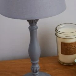 Dunelm Tofty Grey Table Lamp -Lighting Heaven 1000119883 alt03