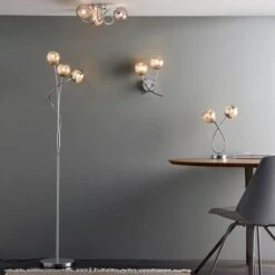 Dunelm Arta 3 Arm Smoked Glass Floor Lamp -Lighting Heaven 1000137348 alt04