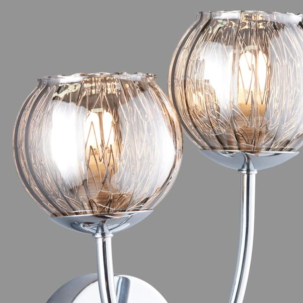 Dunelm Arta 2 Light Chrome Wall Light 5 Dunelm Arta 2 Light Chrome Wall Light - Image 3