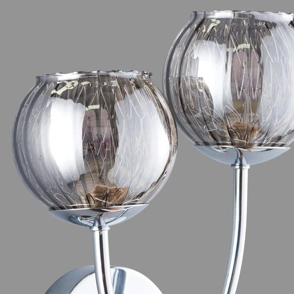 Dunelm Arta 2 Light Chrome Wall Light 6 Dunelm Arta 2 Light Chrome Wall Light - Image 4