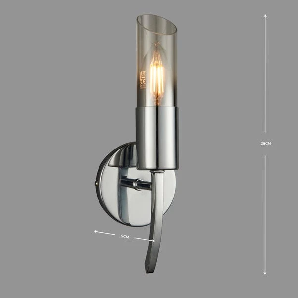 Dunelm Corvus Chrome Wall Light 7 Dunelm Corvus Chrome Wall Light - Image 5