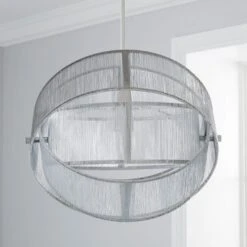 Dunelm Jolana String Silver Easy Fit Pendant -Lighting Heaven 1000137370 alt01