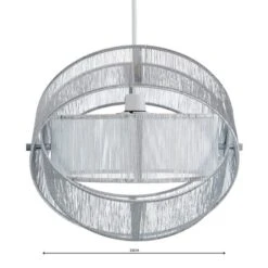Dunelm Jolana String Silver Easy Fit Pendant -Lighting Heaven 1000137370 alt04