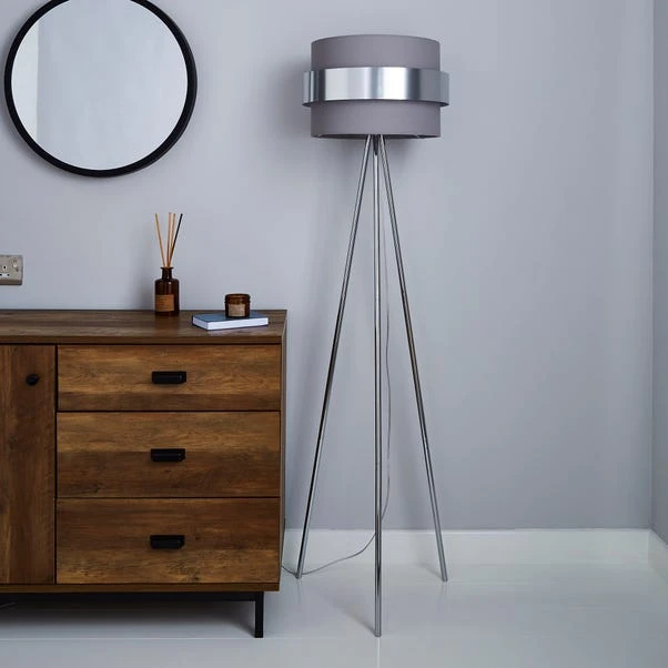 Dunelm Joey Tripod Grey Floor Lamp 4 Dunelm Joey Tripod Grey Floor Lamp - Image 2