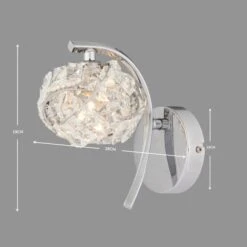 Dunelm Cecilie Glass Wall Light -Lighting Heaven 1000137375 alt04