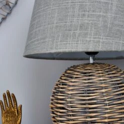 Dunelm Lari Split Weave Wicker Table Lamp -Lighting Heaven 1000137386 alt02
