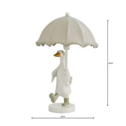 Dunelm Darcy Resin Duck White Table Lamp -Lighting Heaven 1000139074 alt04
