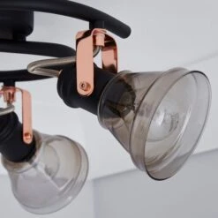 Dunelm Milas 3 Light Black Industrial Semi-Flush Ceiling Fitting 10 Dunelm Milas 3 Light Black Industrial Semi-Flush Ceiling Fitting -Lighting Heaven 1000139082 alt02