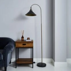 Dunelm Logan Grey Industrial Floor Lamp -Lighting Heaven 1000139093 alt01