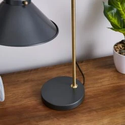 Dunelm Logan Antique Brass Grey Industrial Table Lamp 11 Dunelm Logan Antique Brass Grey Industrial Table Lamp -Lighting Heaven 1000139099 alt03