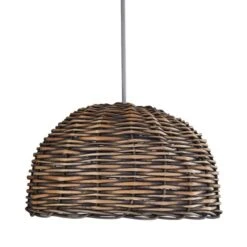 Dunelm Lari Split Weave Grey Easy Fit Pendant -Lighting Heaven 1000139117 alt04