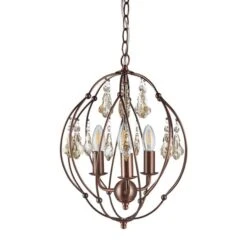 Dunelm Salino Globe 3 Light Antique Copper Chandelier 13 Dunelm Salino Globe 3 Light Antique Copper Chandelier -Lighting Heaven 1000139119 alt05