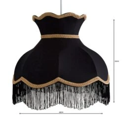 Dunelm Carmona Lamp Shade 45cm Black -Lighting Heaven 1000139161 alt04