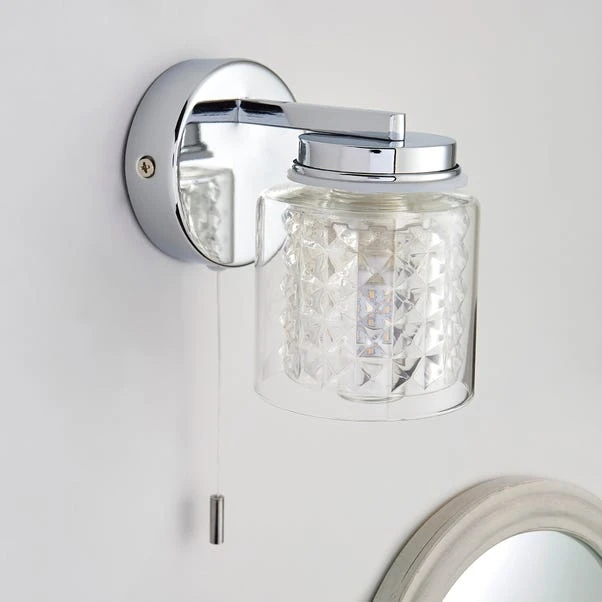 Dunelm Hylton Glass Bathroom Wall Light 4 Dunelm Hylton Glass Bathroom Wall Light - Image 2