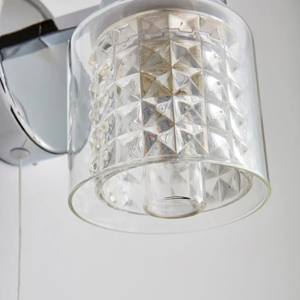 Dunelm Hylton Glass Bathroom Wall Light 5 Dunelm Hylton Glass Bathroom Wall Light - Image 3