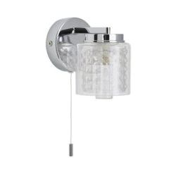 Dunelm Hylton Glass Bathroom Wall Light 12 Dunelm Hylton Glass Bathroom Wall Light -Lighting Heaven 1000149066 alt05