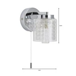 Dunelm Hylton Glass Bathroom Wall Light 13 Dunelm Hylton Glass Bathroom Wall Light -Lighting Heaven 1000149066 alt06