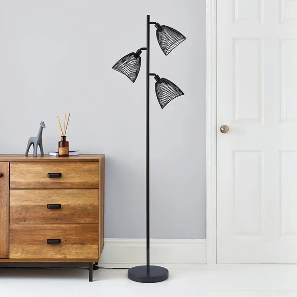 Dunelm Jaula 3 Light Black Floor Lamp 4 Dunelm Jaula 3 Light Black Floor Lamp - Image 2